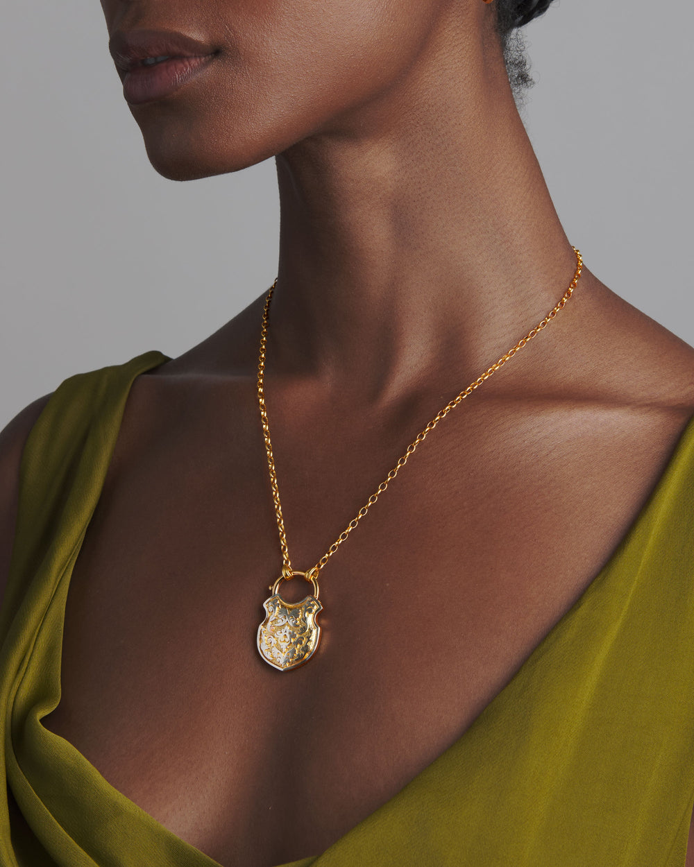 The Shackle of Ophelia Necklace in Silver & Gold