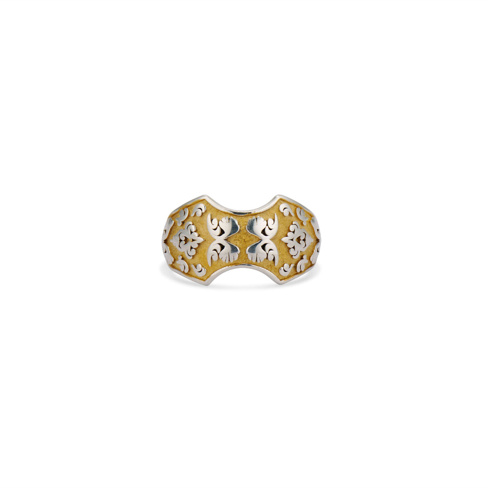 Ophelia Filigree Ring in Silver & Gold