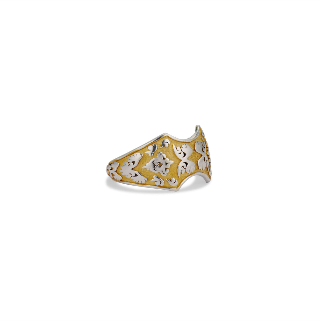 Ophelia Filigree Ring in Silver & Gold