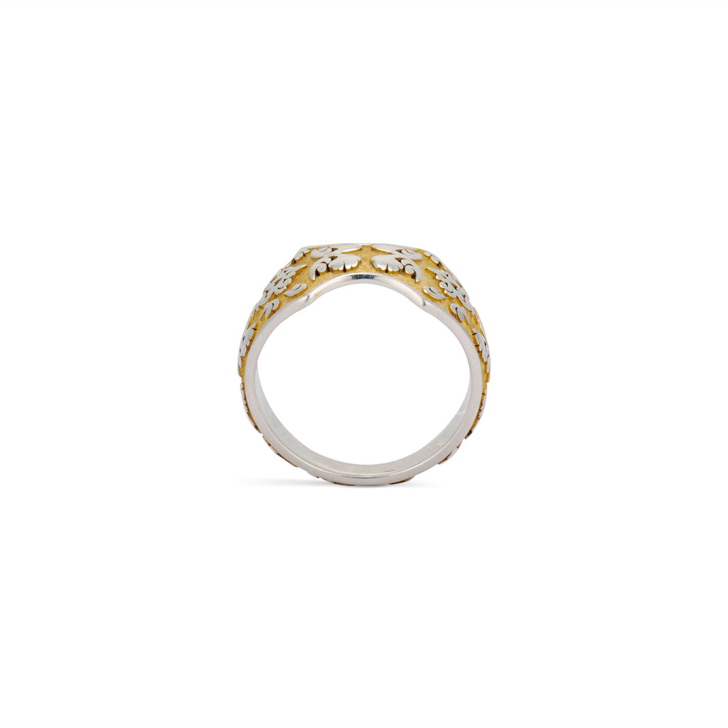 Ophelia Filigree Ring in Silver & Gold