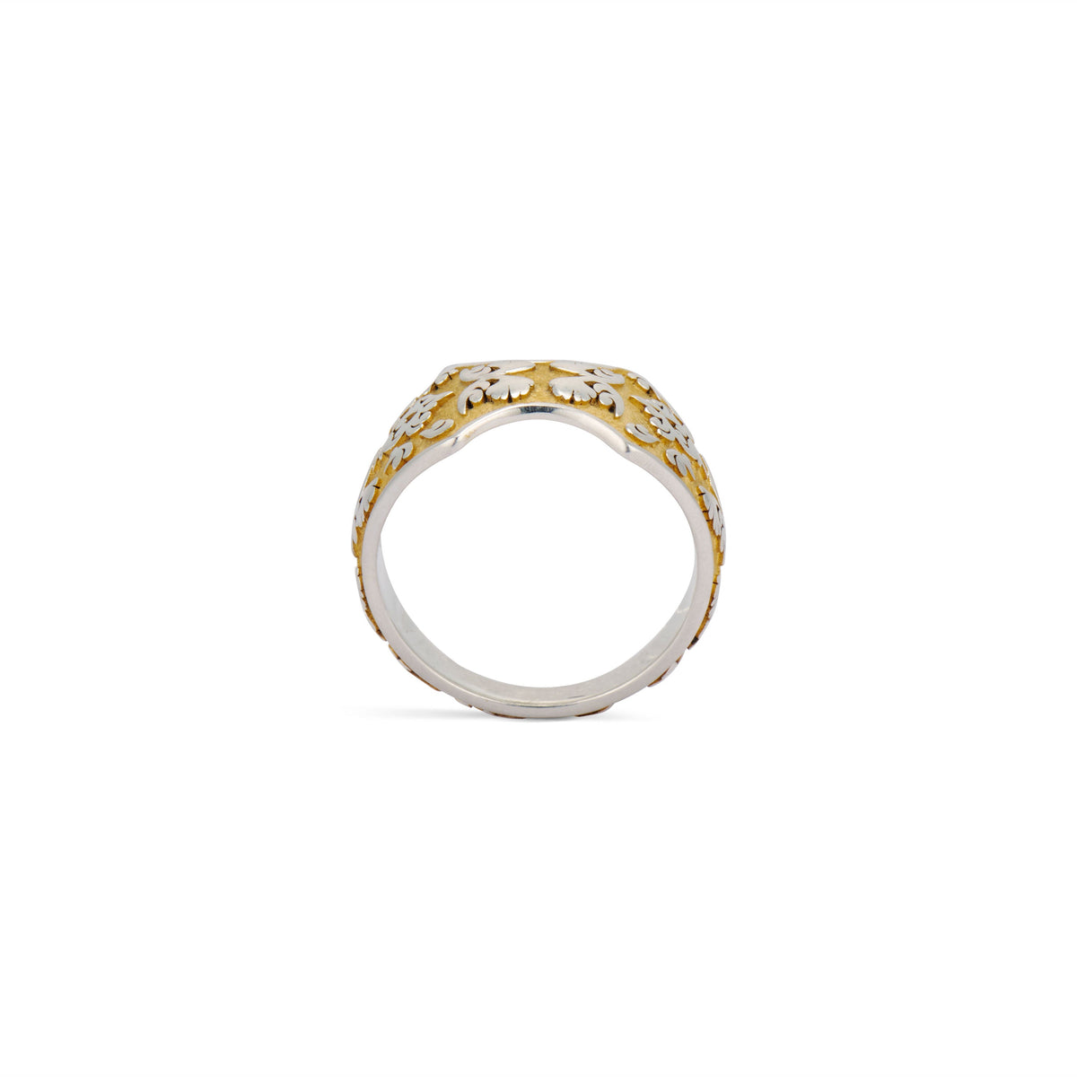 Ophelia Filigree Ring in Silver & Gold
