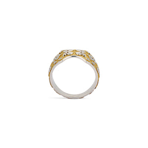 Ophelia Filigree Ring in Silver & Gold