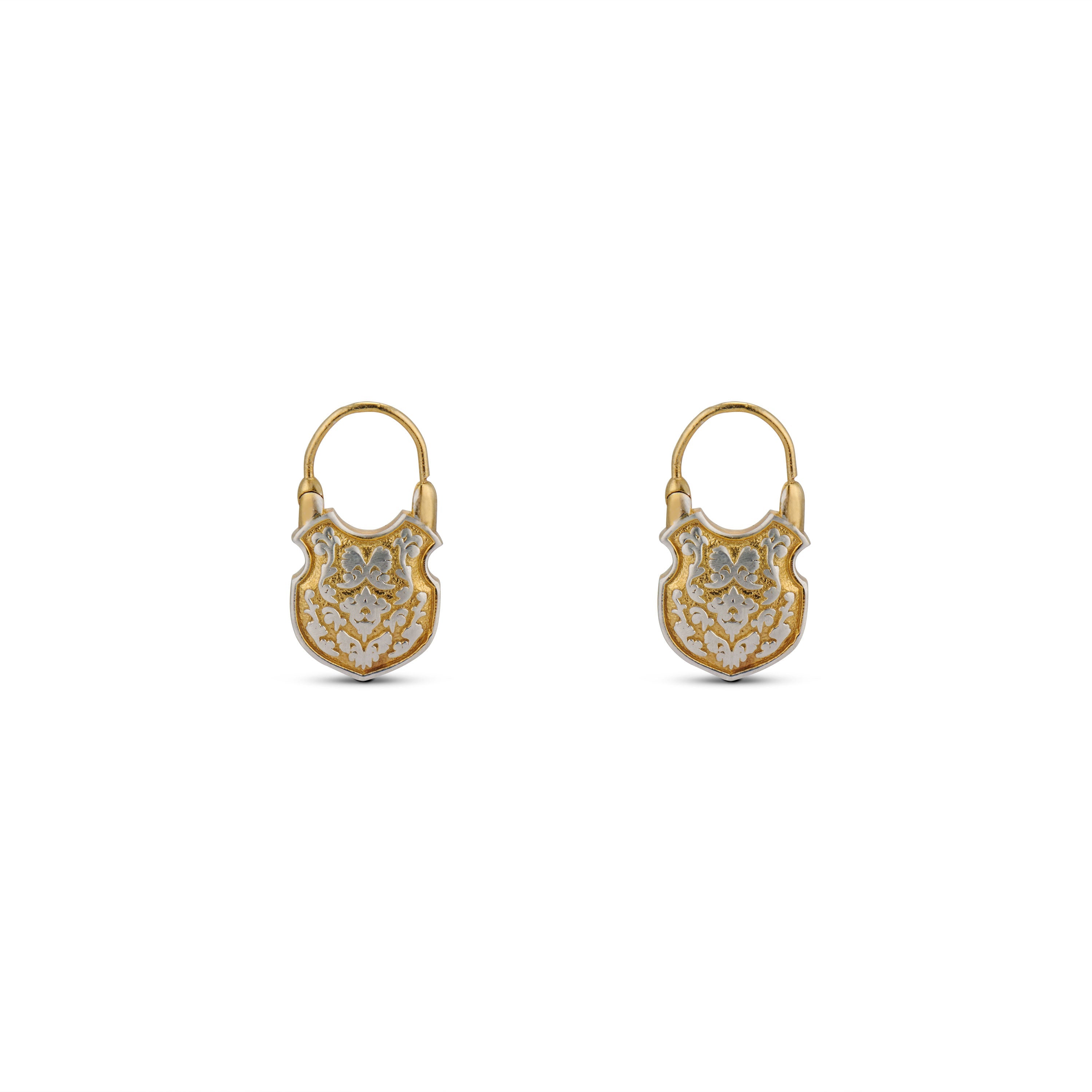 The Crest of Ophelia Earrings in Silver & Gold