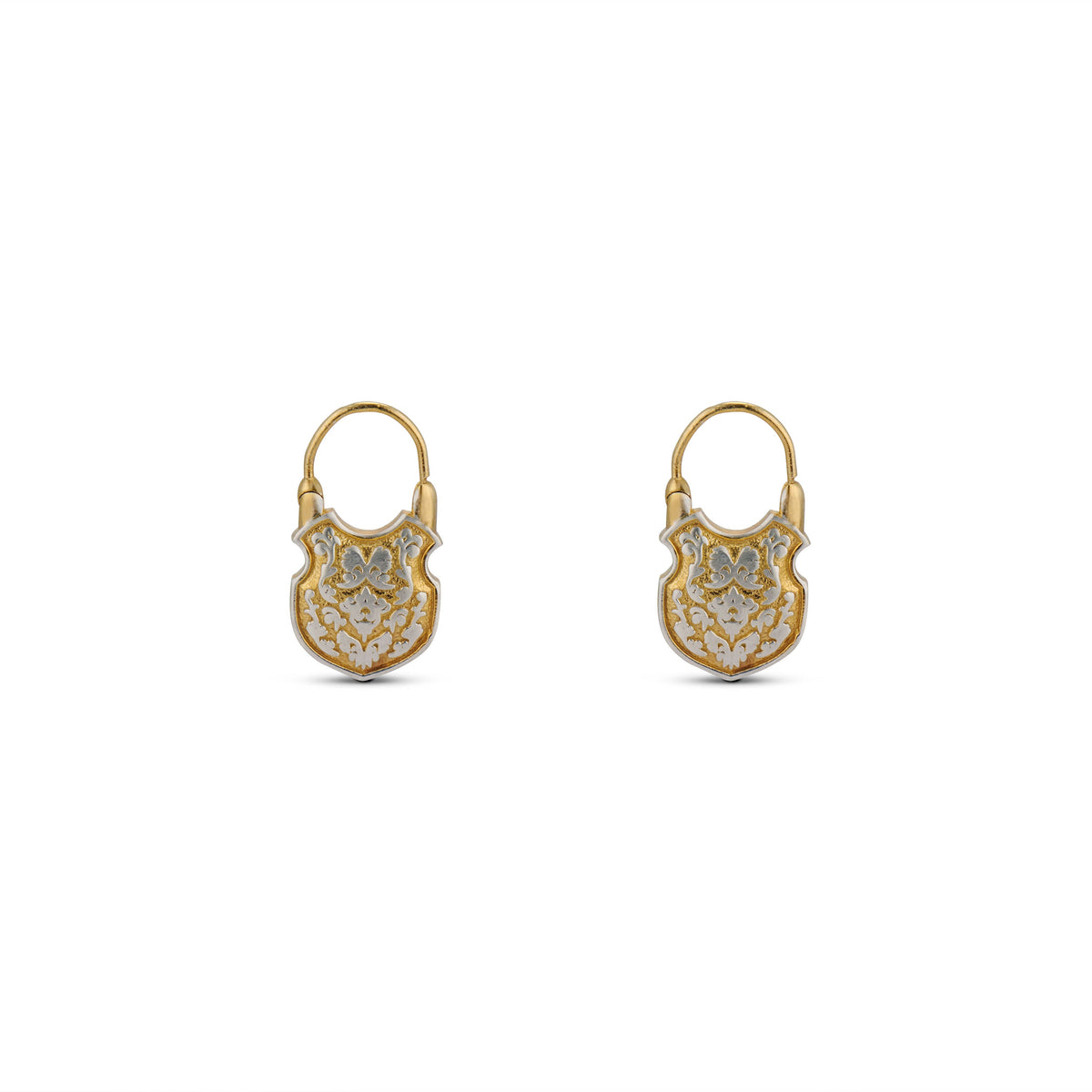 The Crest of Ophelia Earrings in Silver & Gold