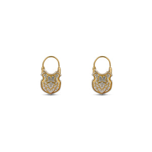 The Crest of Ophelia Earrings in Silver & Gold