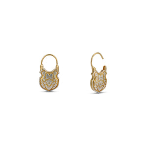 The Crest of Ophelia Earrings in Silver & Gold