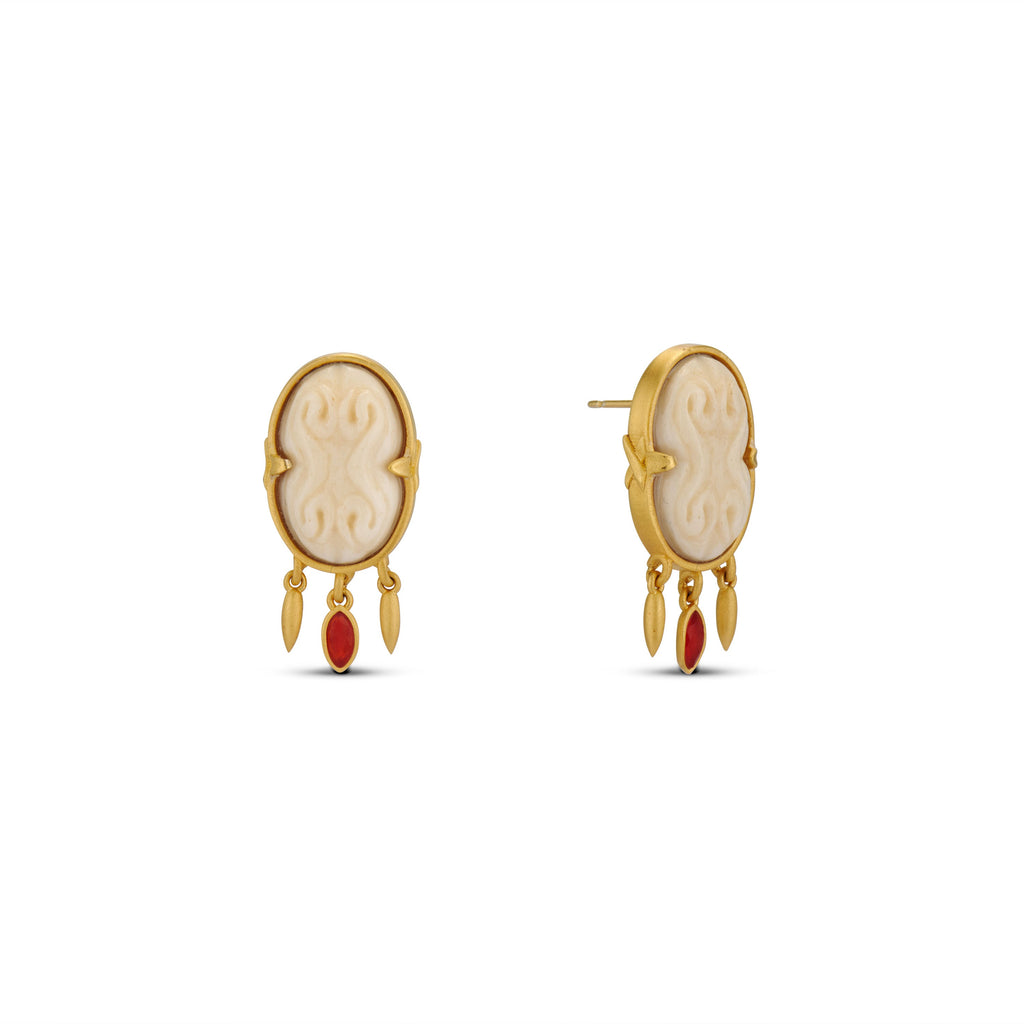 The Cinched Cameo Earrings