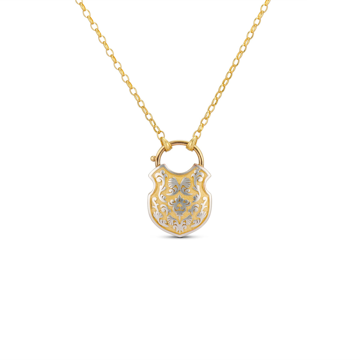 The Shackle of Ophelia Necklace in Silver & Gold