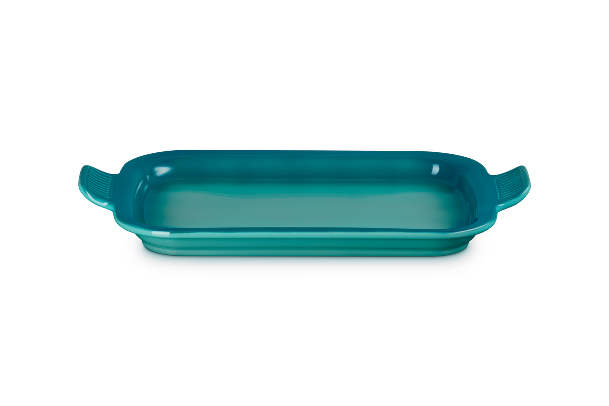Shallow Rectangular Dish with Platter Lid in Riviera 3 qt.