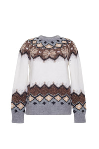 Clara Crewneck in Cream Multi