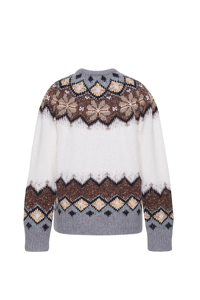 Clara Crewneck in Cream Multi