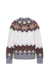 Clara Crewneck in Cream Multi