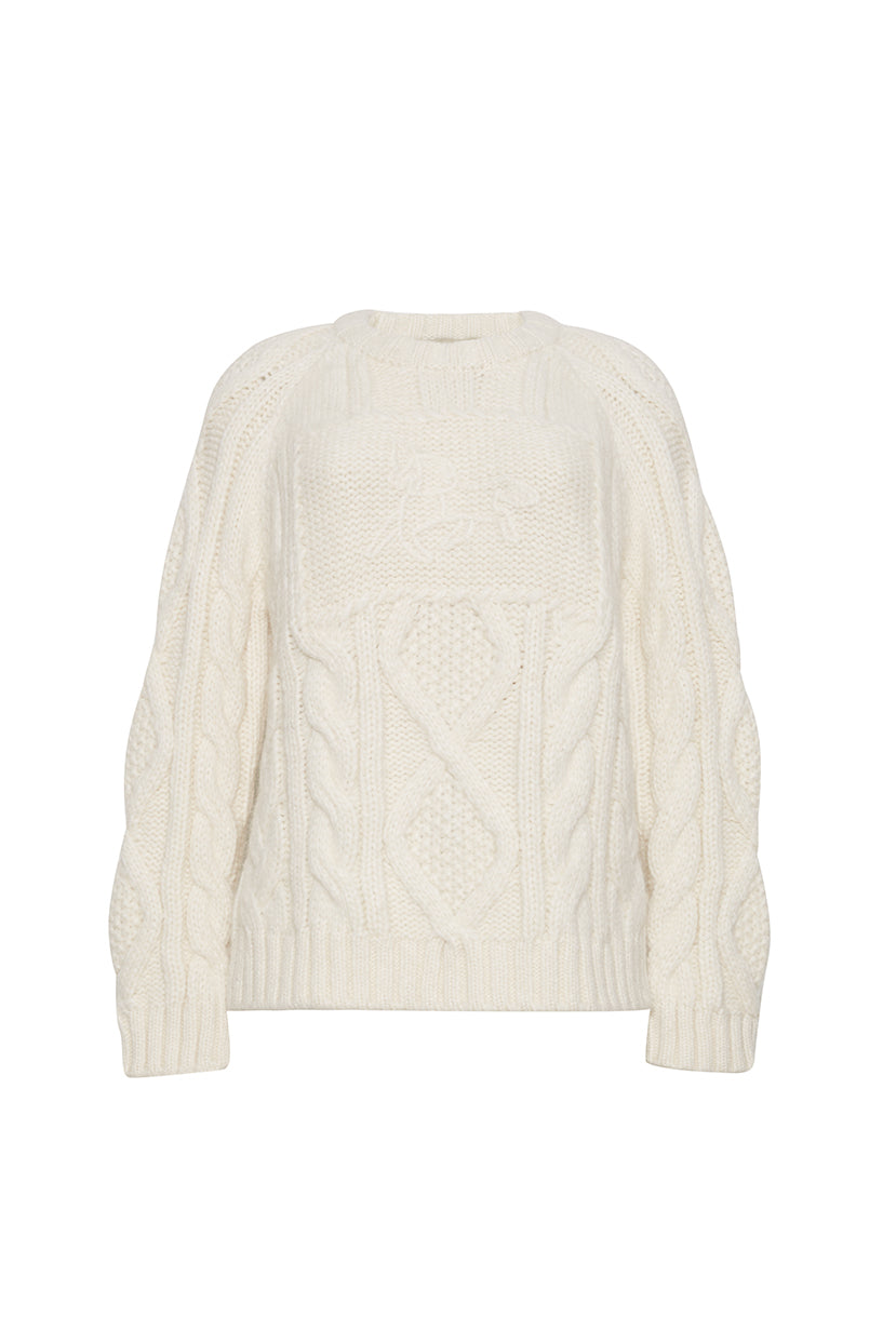 "Aspen" Bjorn Crewneck in Cream