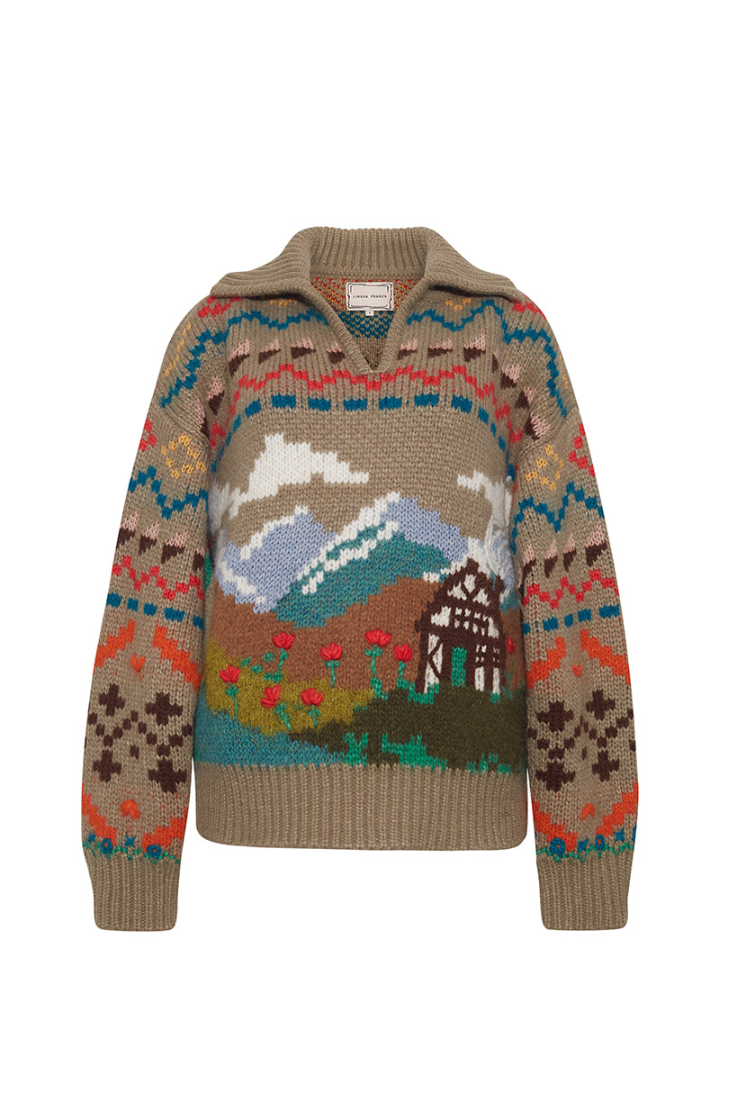 Henrik Polo Sweater in Olive