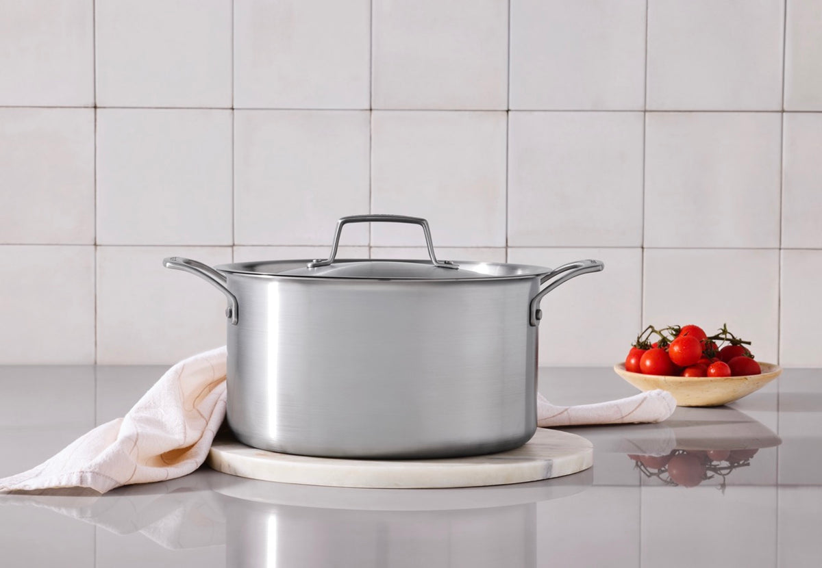 Essential Stainless Steel Deep Round Stockpot, 6.25 qt.