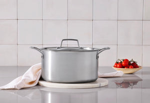 Essential Stainless Steel Deep Round Stockpot, 6.25 qt.