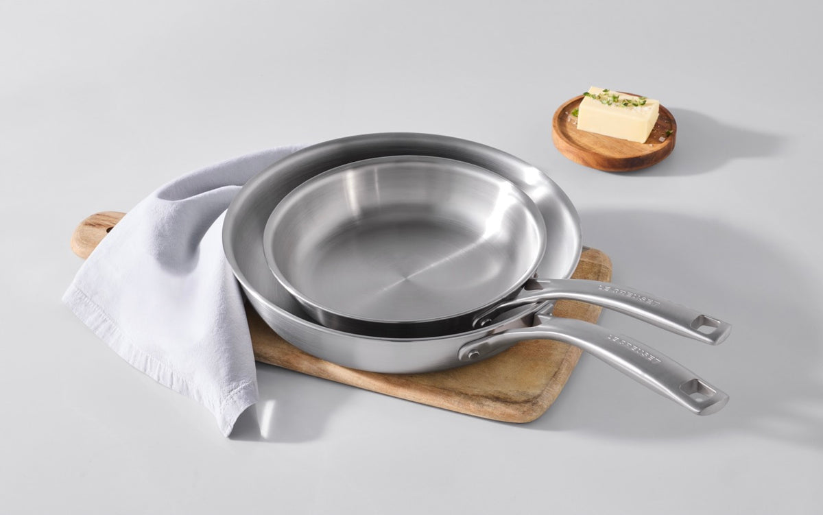 Essential Stainless Steel 2-Piece Fry Pan Set, 10 in.