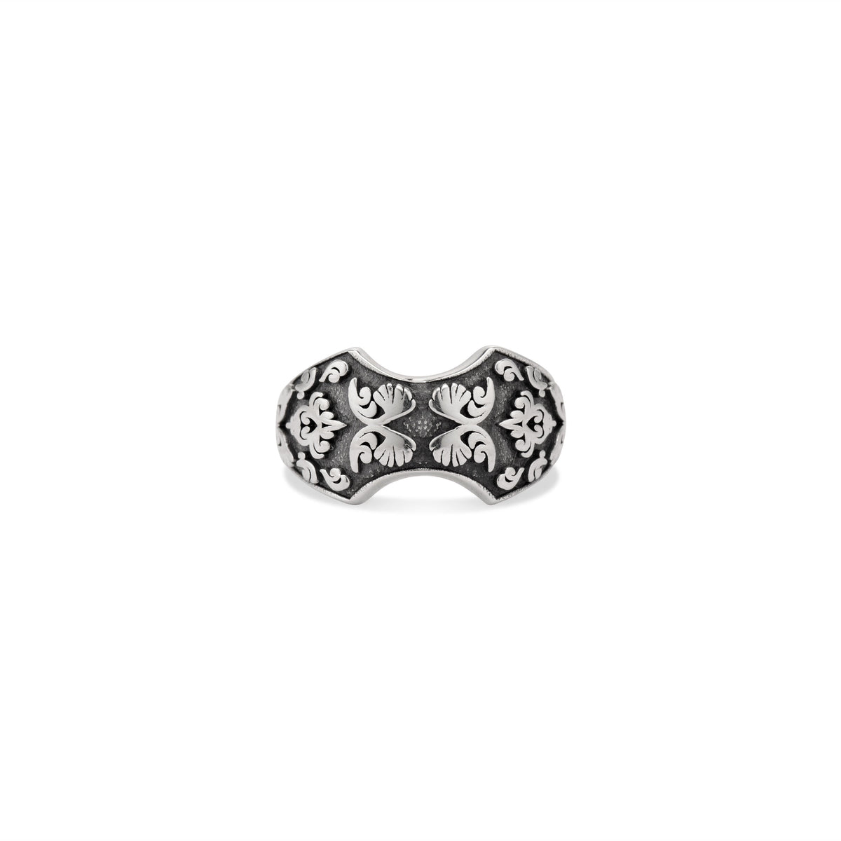 Ophelia Filigree Ring in Blackened Silver