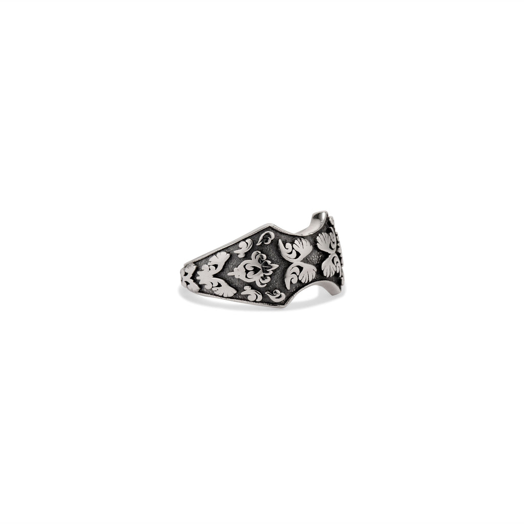 Ophelia Filigree Ring in Blackened Silver
