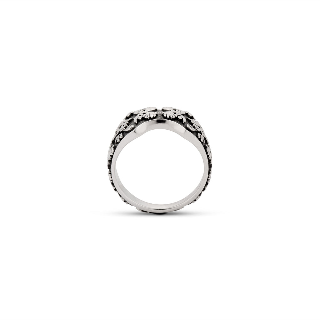 Ophelia Filigree Ring in Blackened Silver