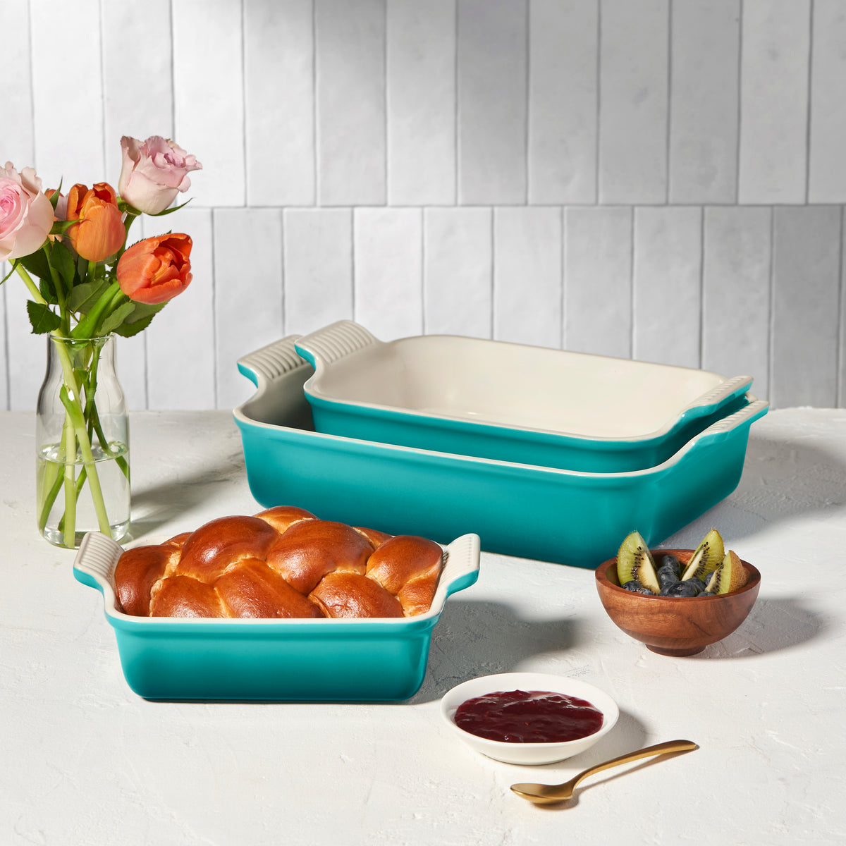 Heritage Square Baking Dish in Riviera 3 qt.