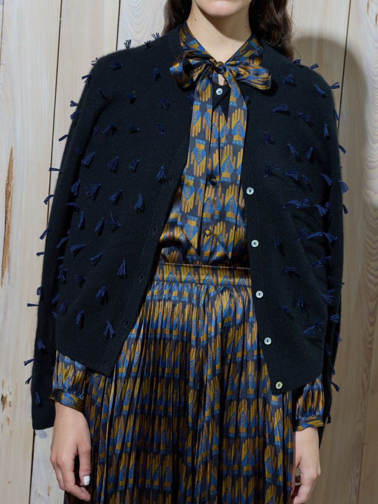 Quilt Knot Cardigan RTW Lingua Franca NYC