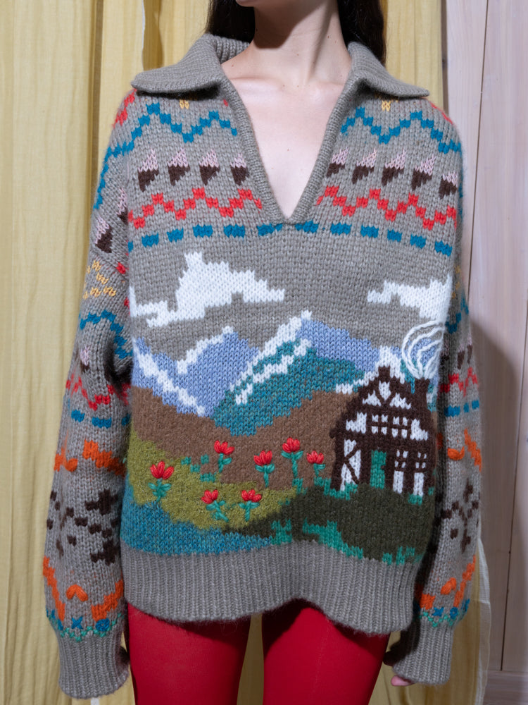 Henrik Polo Sweater RTW Lingua Franca NYC