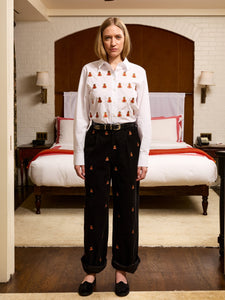 Bowery Bear Corduroy Pant RTW LINGUA FRANCA NYC Black XS