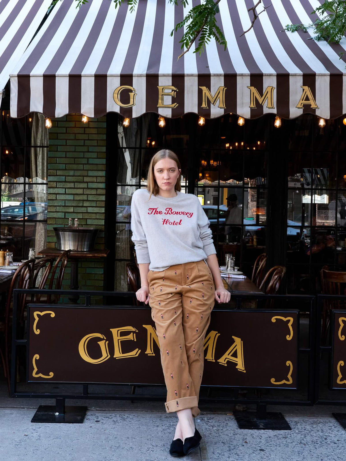 Bowery Hotel Cashmere Crewneck RTW LINGUA FRANCA NYC