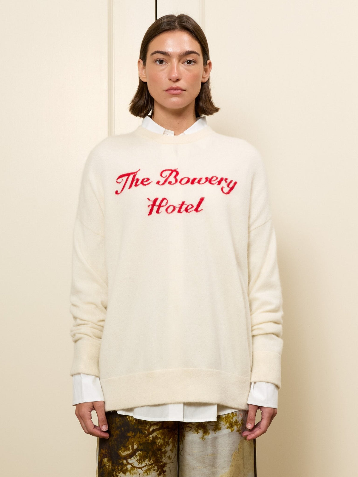 Bowery Hotel Cashmere Crewneck RTW LINGUA FRANCA NYC