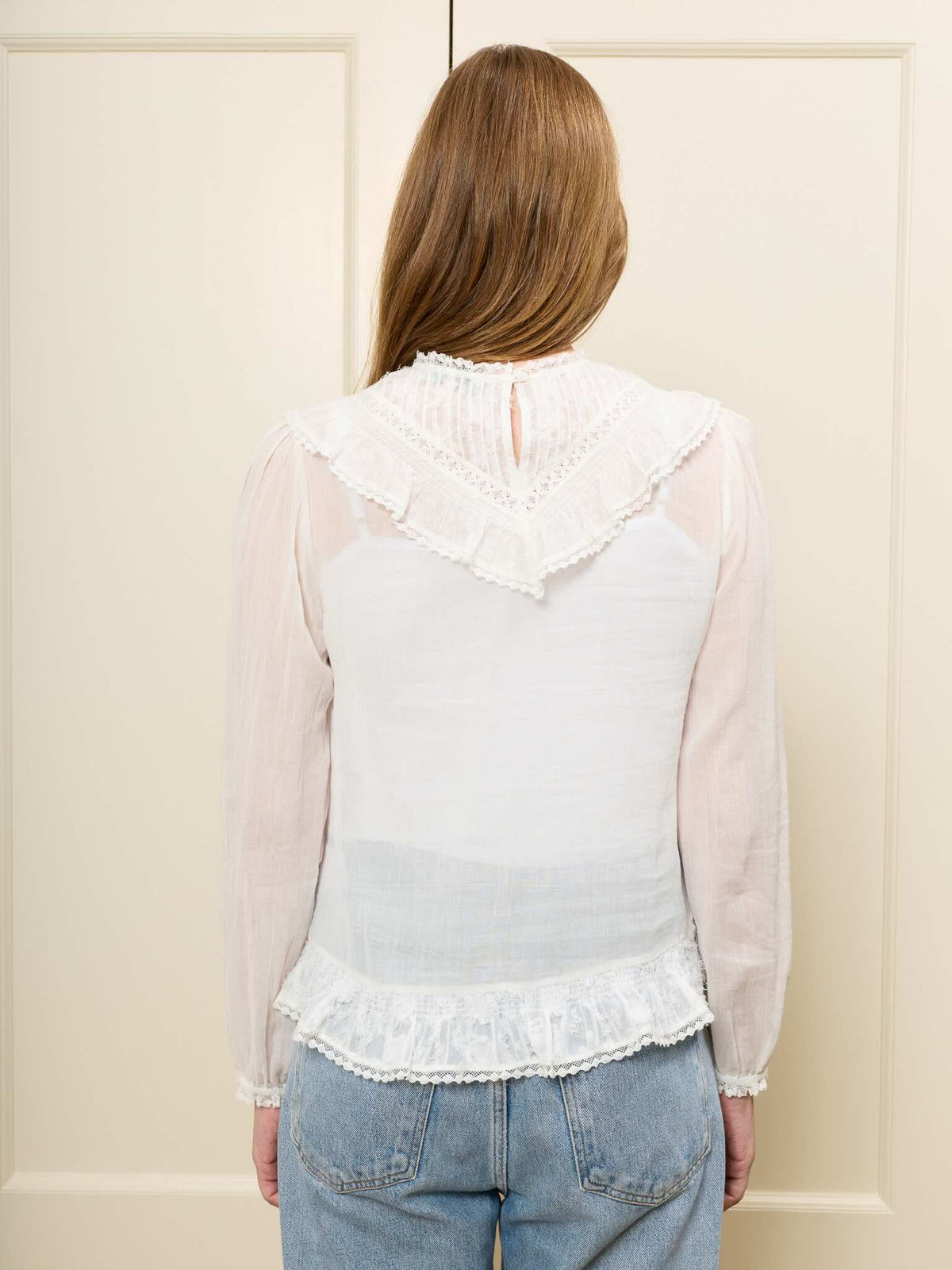 Patchwork Lace Shirt RTW LINGUA FRANCA NYC
