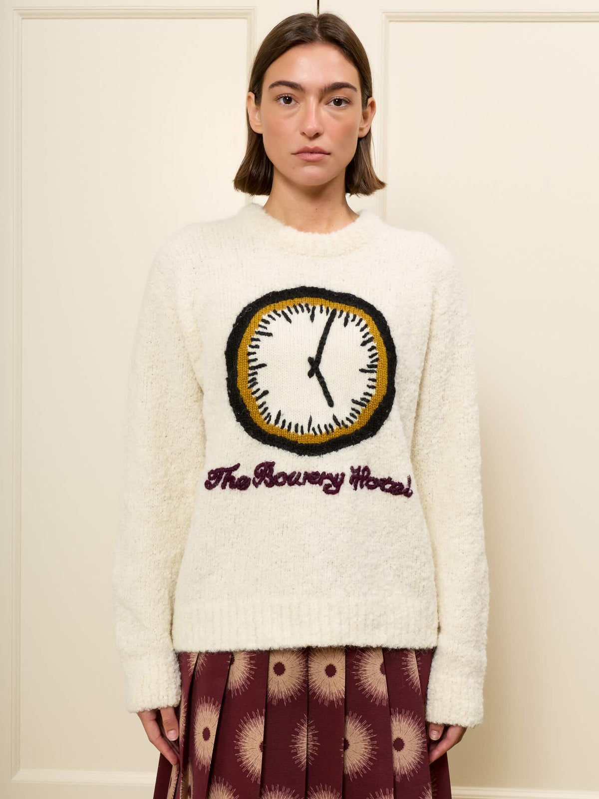 Bowery Clock Sweater RTW LINGUA FRANCA NYC