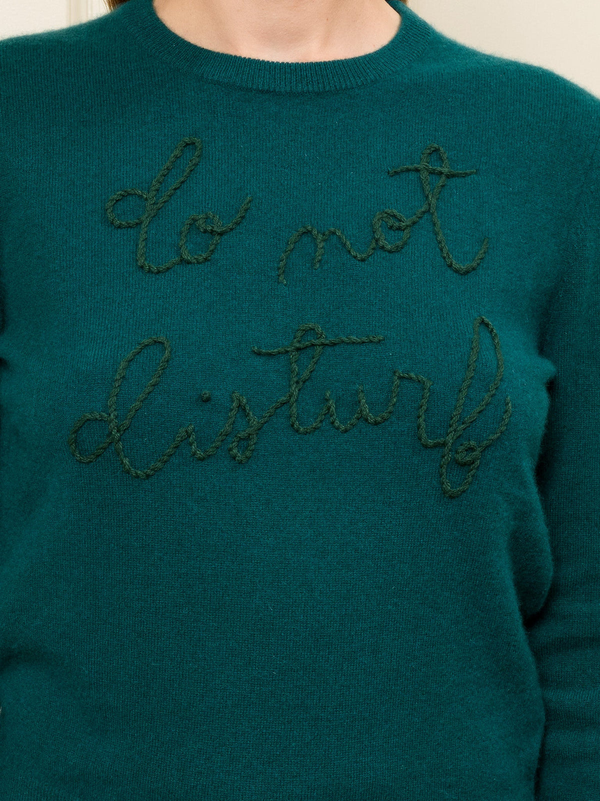 Do Not Disturb Crewneck RTW LINGUA FRANCA NYC Hunter XS