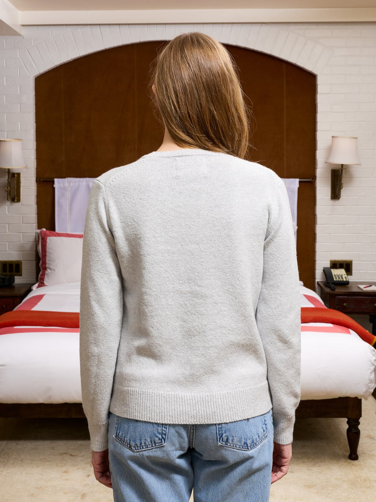 Bo Bear Cotton Crewneck RTW LINGUA FRANCA NYC