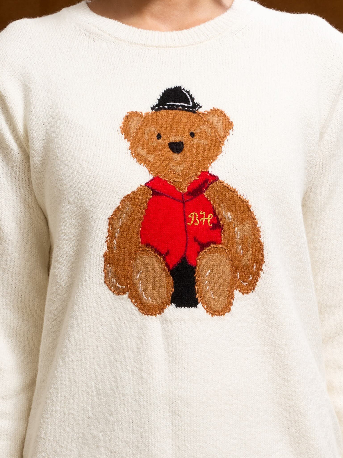 Bo Bear Cotton Crewneck RTW LINGUA FRANCA NYC
