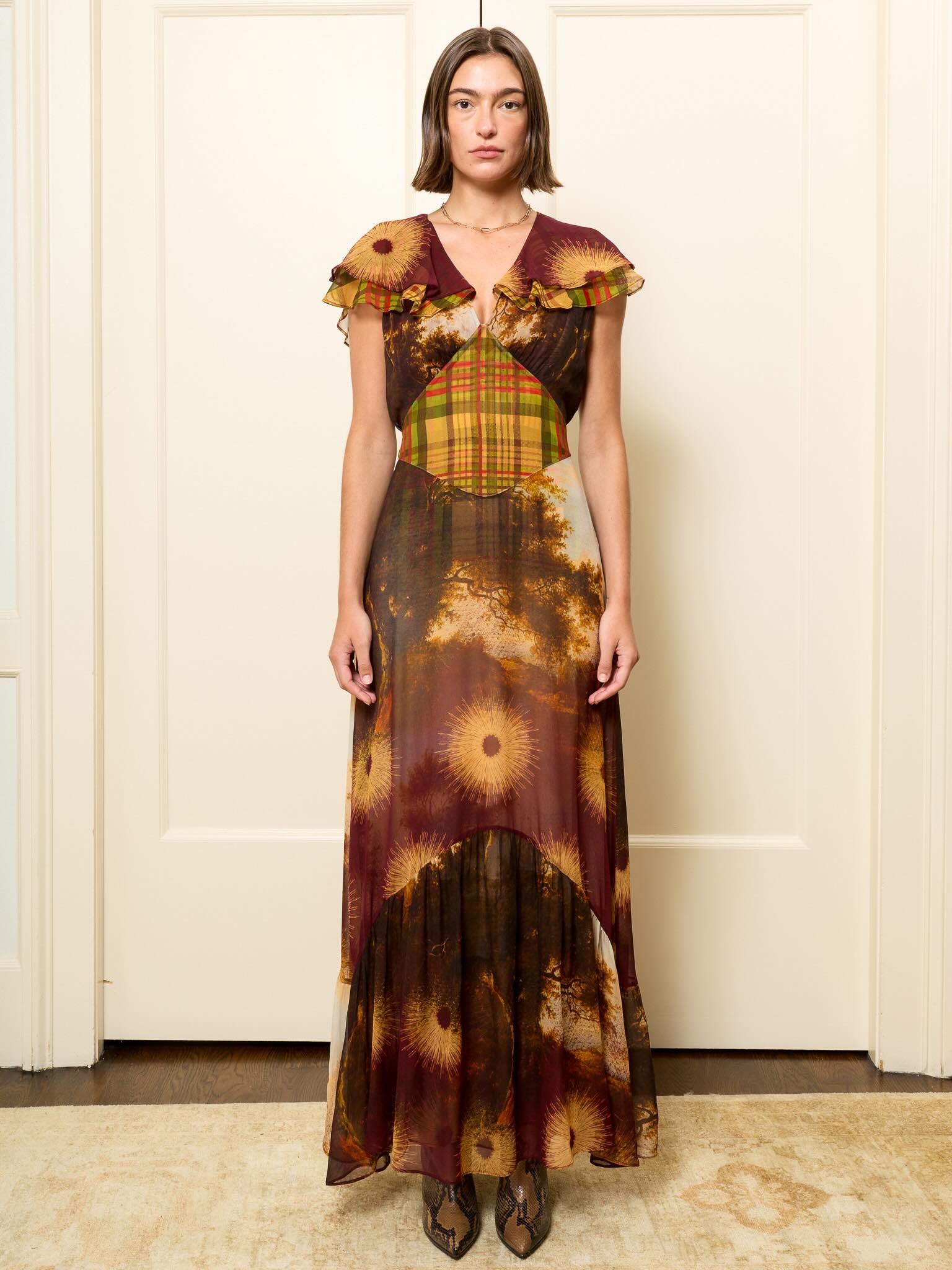 Sophie Dress in Plaid Multi | Over The Moon