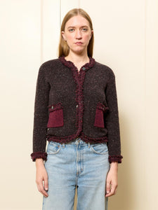 Ivy Jacket RTW LINGUA FRANCA NYC Black Multi XS