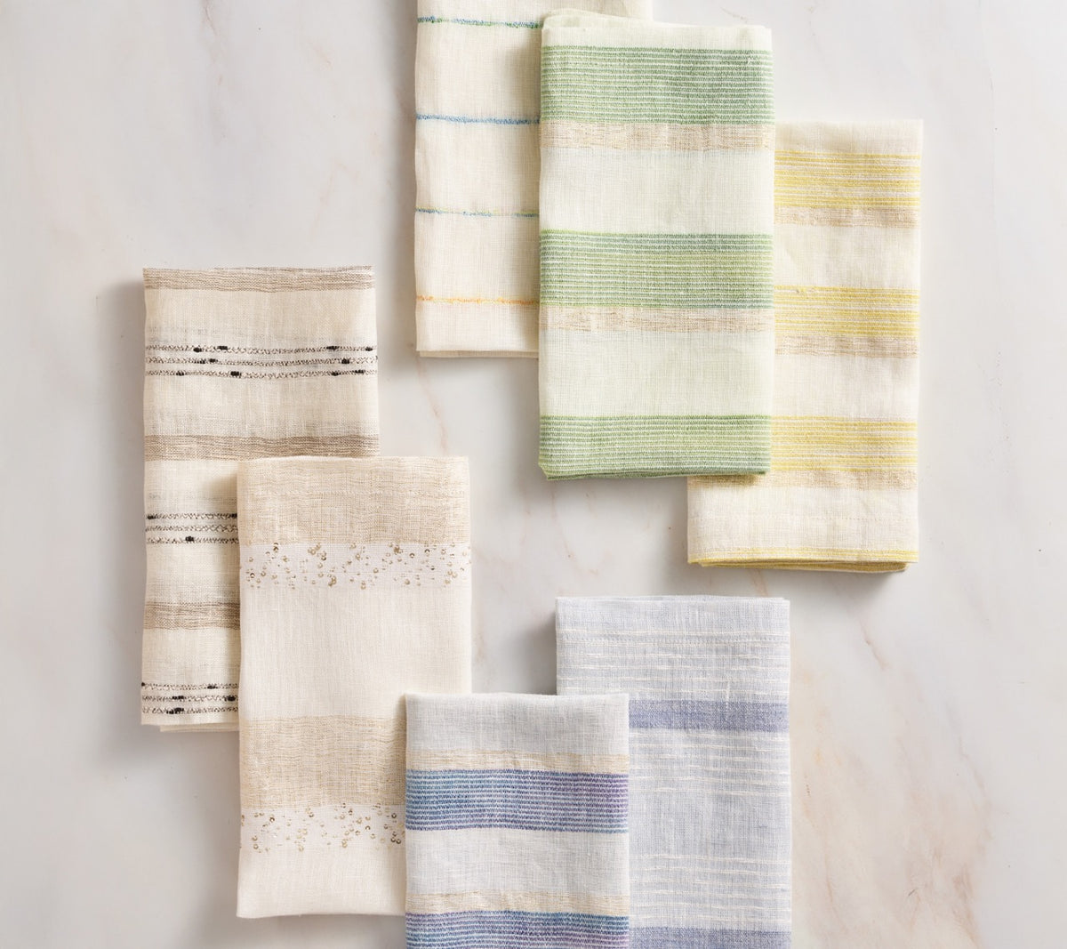Broad Stripe Napkin in Blue & White, Set of 4