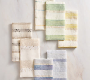 Broad Stripe Napkin in Blue & White, Set of 4
