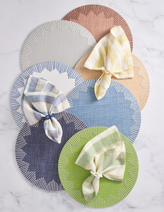 Broad Stripe Napkin in Yellow & White, Set of 4