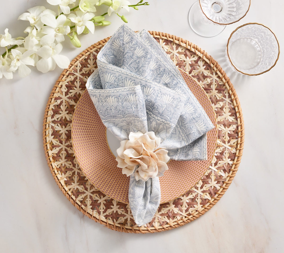 Lanai Placemat in Natural & Brown, Set of 4