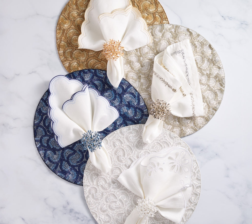 Bloom Napkin in White, Set of 4