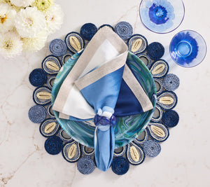 Marisol Placemat in Navy & Blue, Set of 4