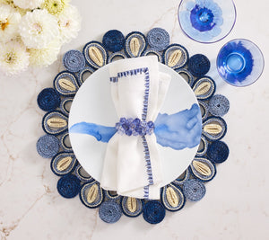 Marisol Placemat in Navy & Blue, Set of 4