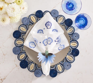 Marisol Placemat in Navy & Blue, Set of 4