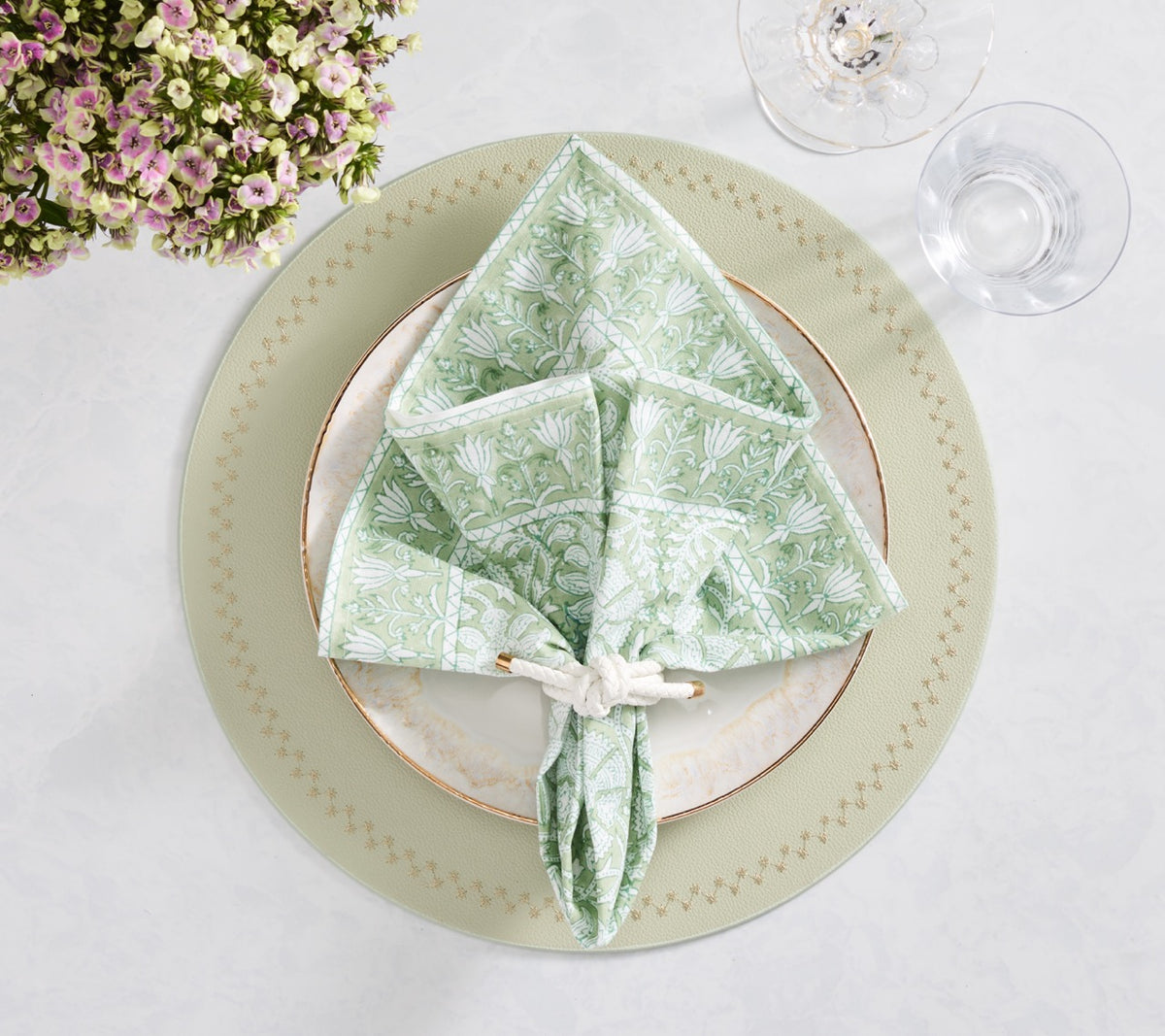 Starry Night Placemat in Mint, Set of 4