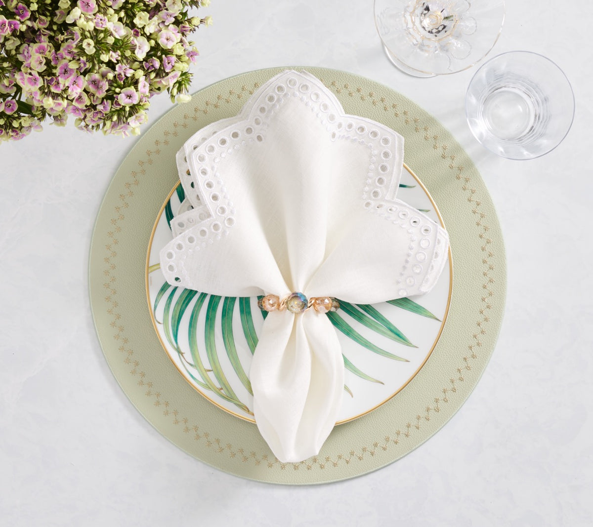 Starry Night Placemat in Mint, Set of 4