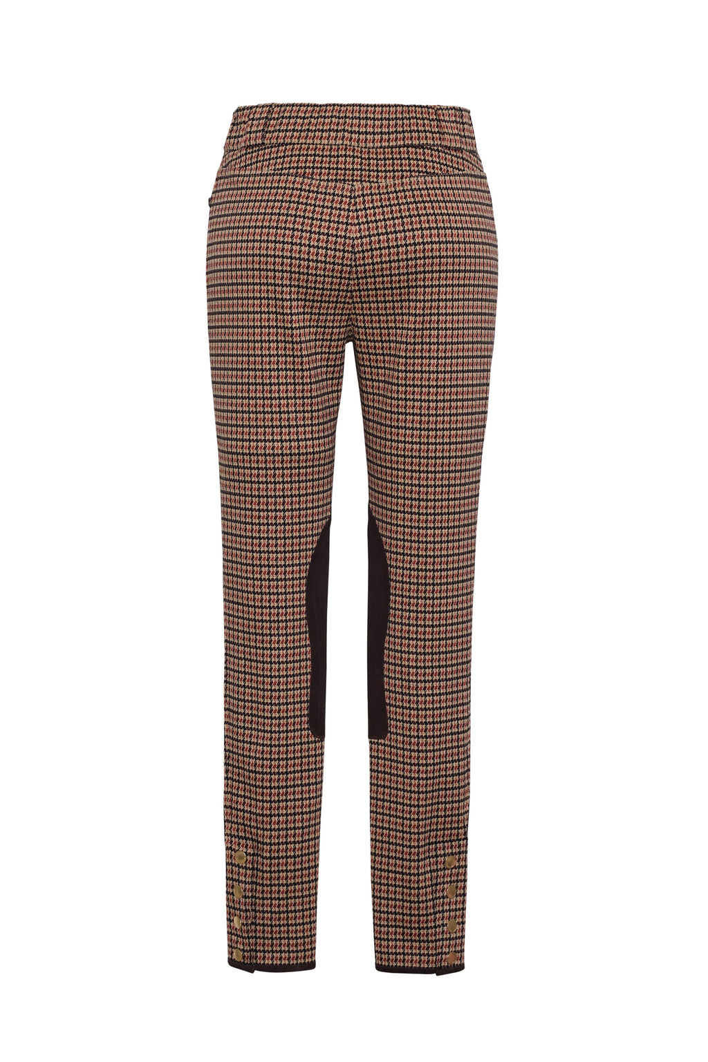 Turin Pant in Stretch Plaid Brown Navy