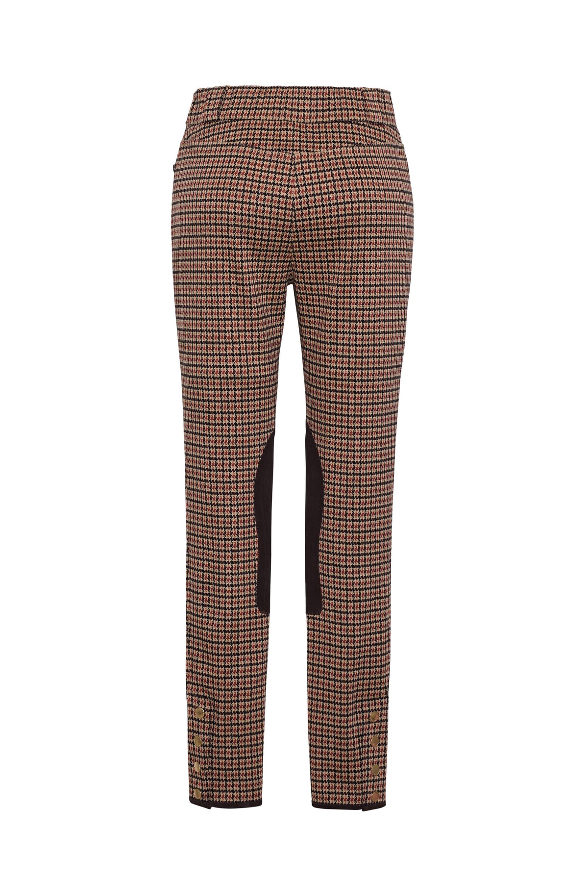 Turin Pant in Stretch Plaid Brown Navy
