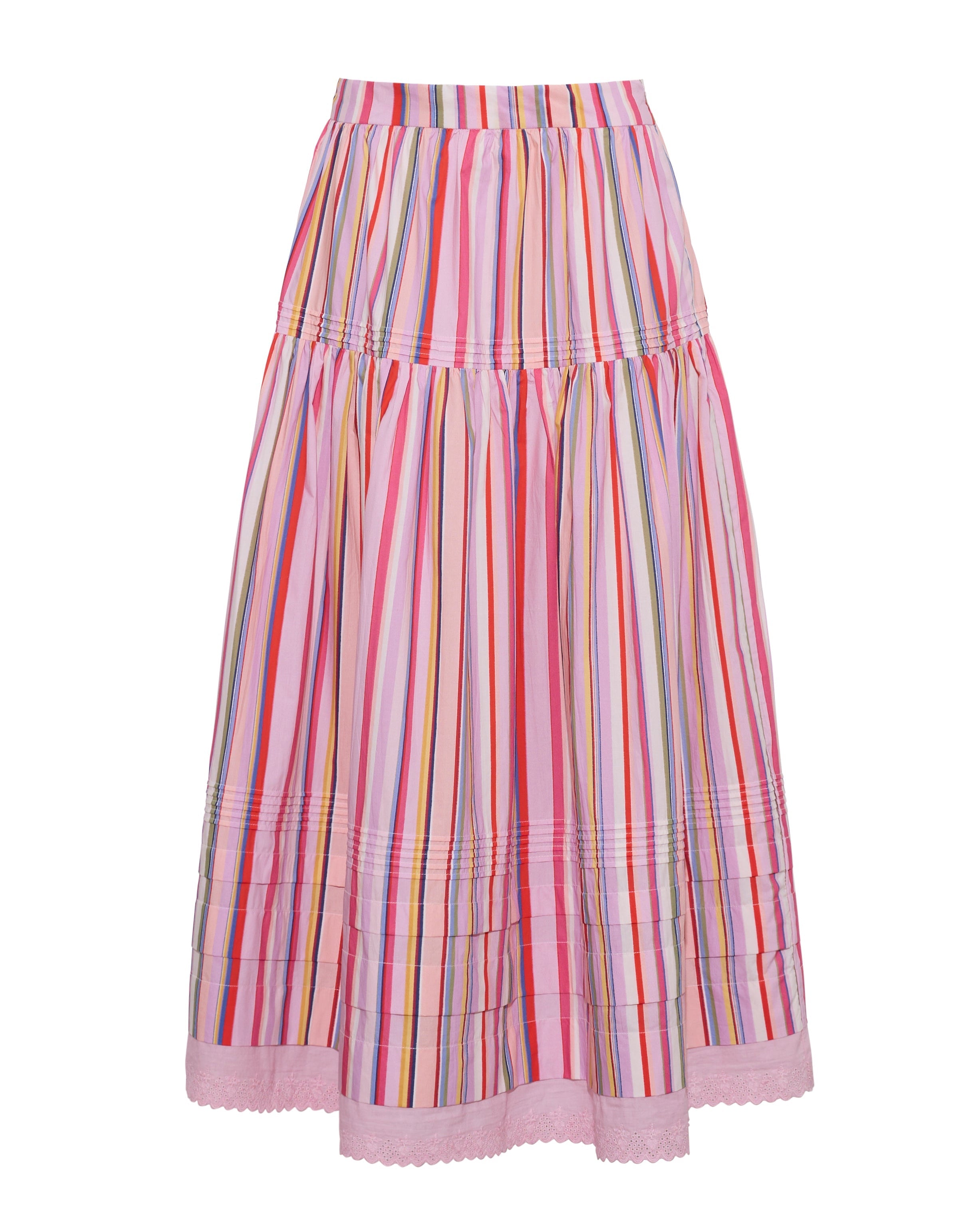 Vanessa Skirt in Multi Stripe